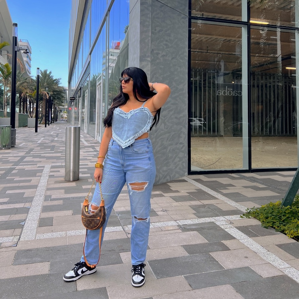 JEAN HEART BOUTIQUE TOP